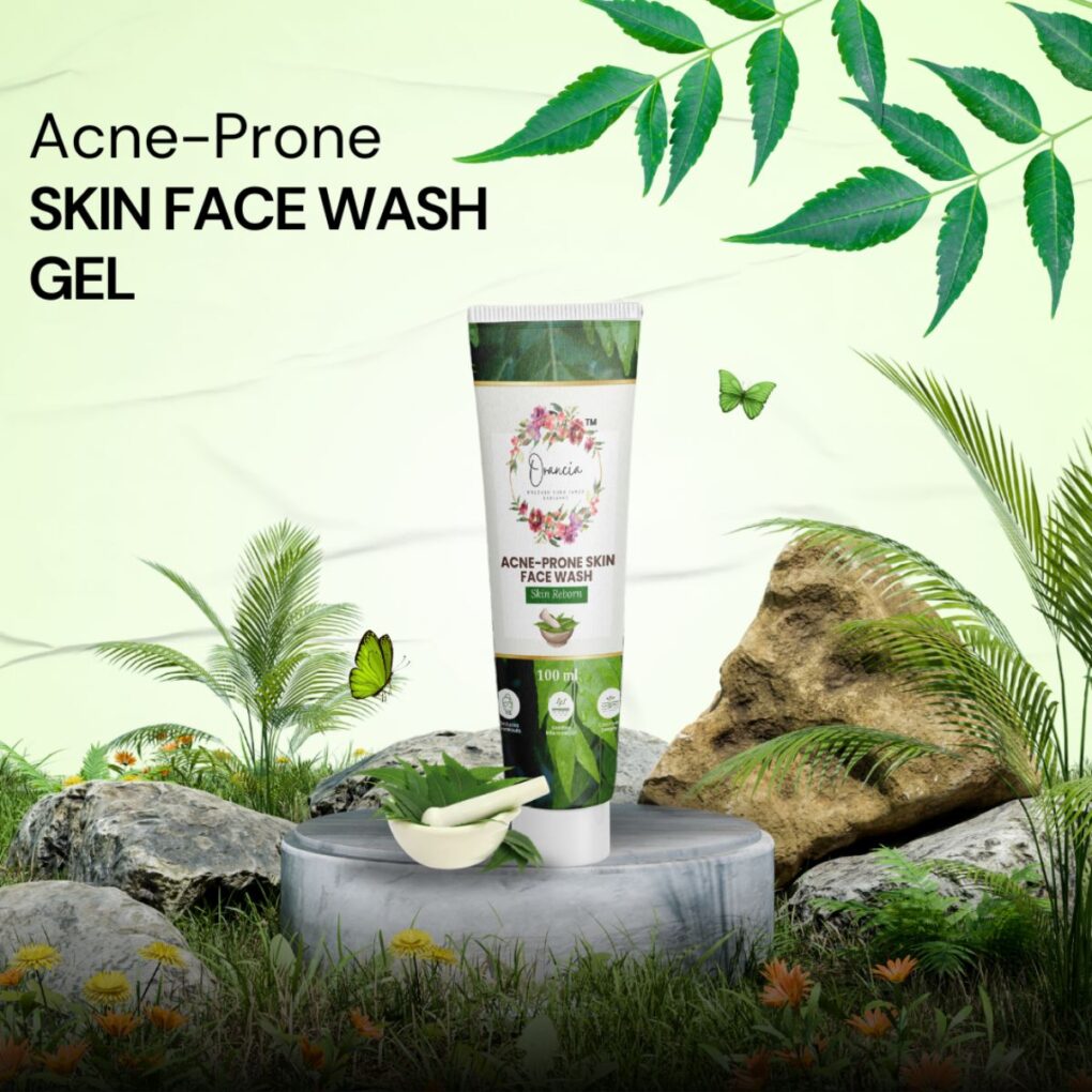 Acne prone skincare face wash gel
