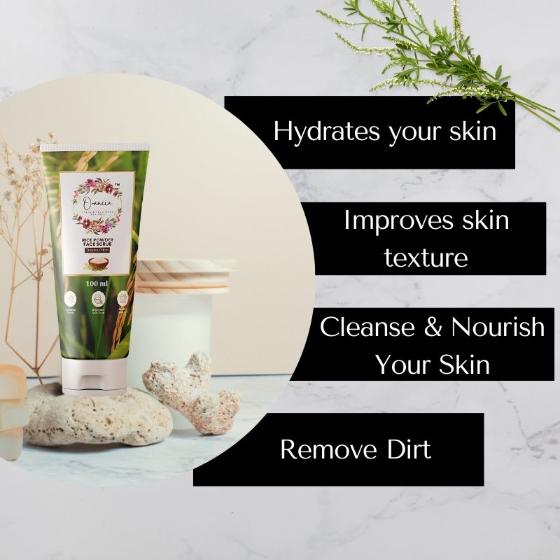 Rice powder face scrub with benefits