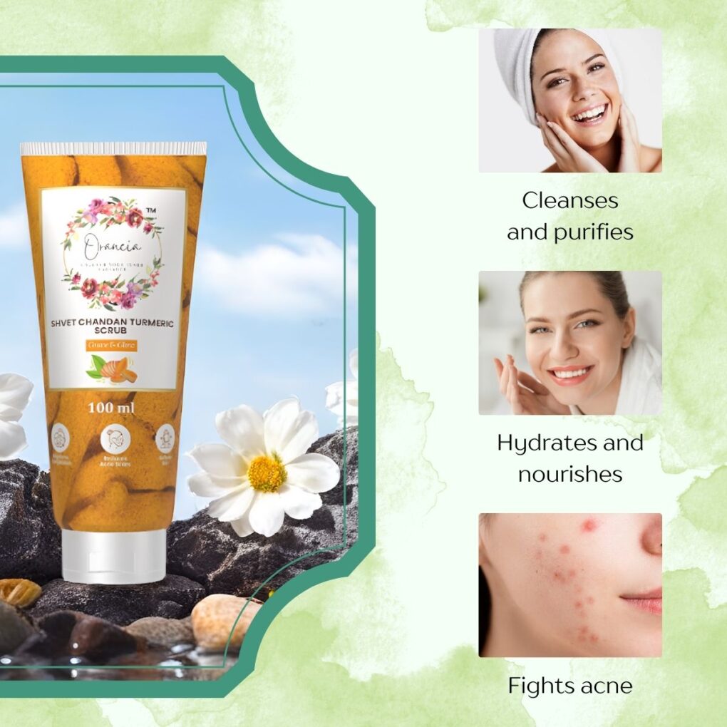fight your skin with shvet chandan turmeric scrub