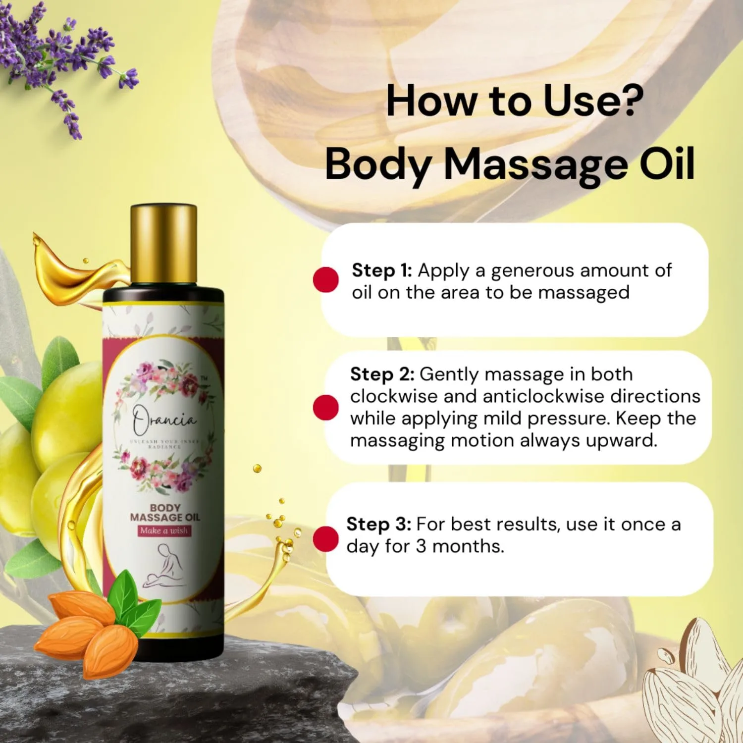 Orancia Make A Wish Body Massage Oil, 200ml, Hydrating and Nourishing, Skin Firming Fo (4) Orancia Make A Wish Body Massage Oil, 200ml, Hydrating and Nourishing, Skin Firming Fo (4)