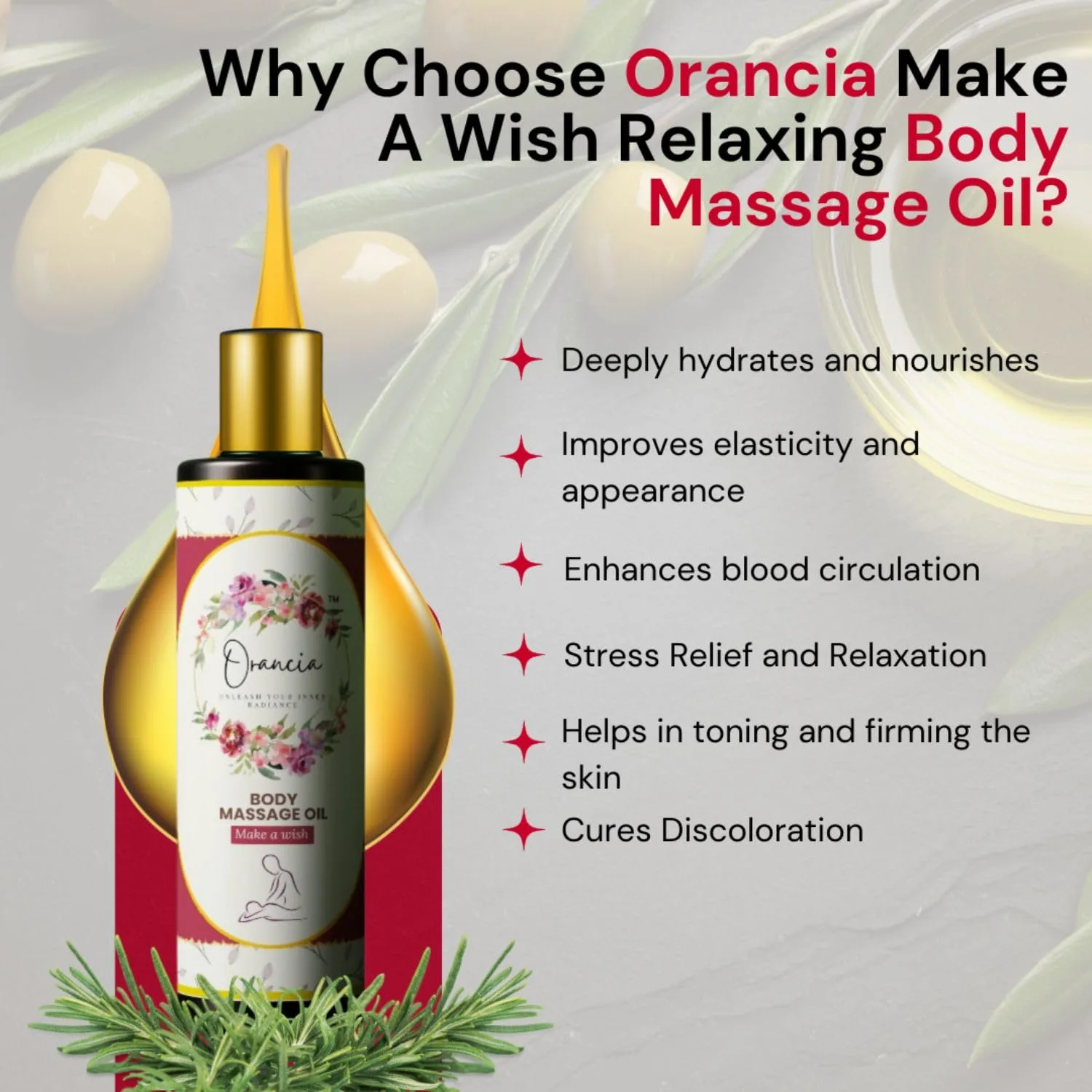 Orancia Make A Wish Body Massage Oil, 200ml, Hydrating and Nourishing, Skin Firming Fo (7) Orancia Make A Wish Body Massage Oil, 200ml, Hydrating and Nourishing, Skin Firming Fo (7)