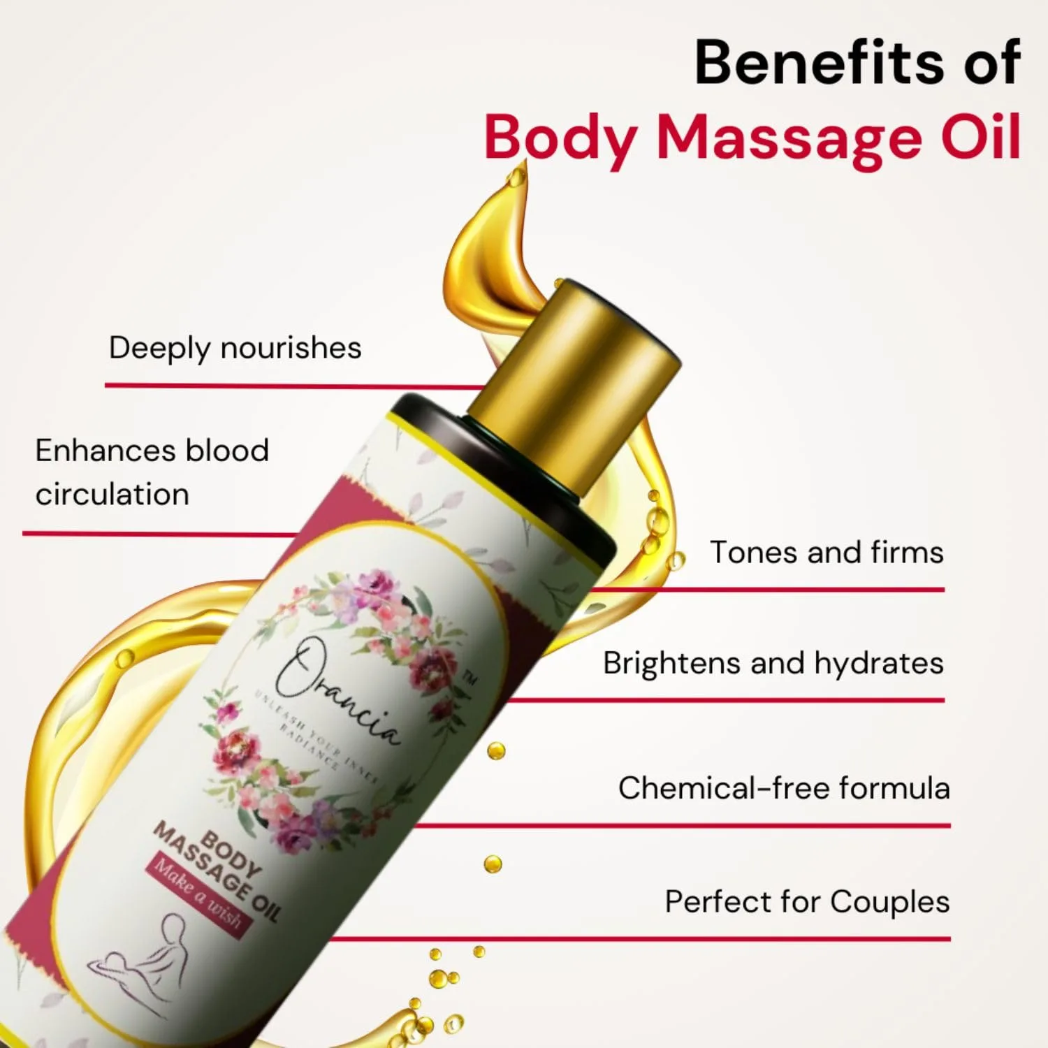 Orancia Make A Wish Body Massage Oil, 200ml, Hydrating and Nourishing, Skin Firming Formu (1) Orancia Make A Wish Body Massage Oil, 200ml, Hydrating and Nourishing, Skin Firming Formu (1)