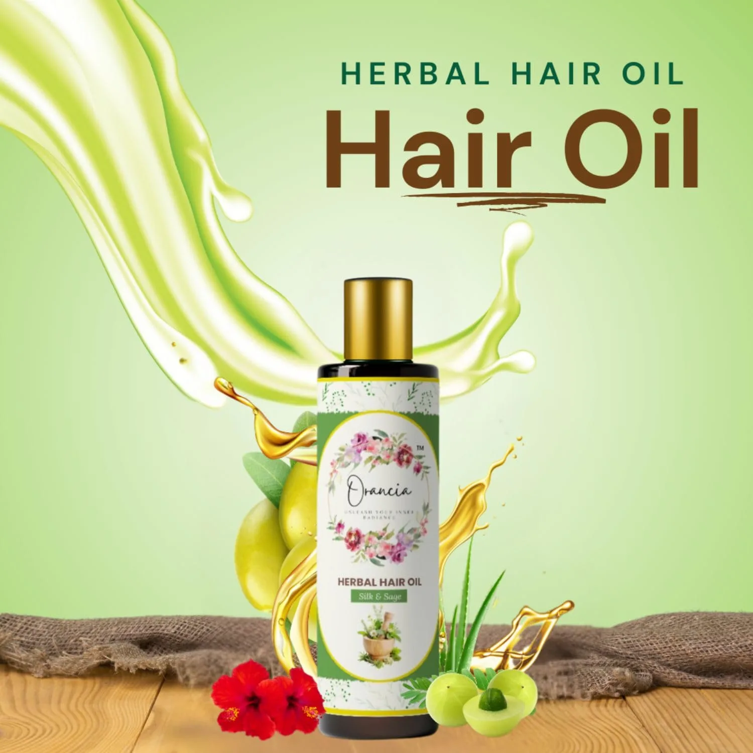 Orancia Silk & Sage Herbal Hair Oil, 200 ml, Chemical-Free with 17 Herbs for Healthy Hair (1) Orancia Silk & Sage Herbal Hair Oil, 200 ml, Chemical-Free with 17 Herbs for Healthy Hair (1)