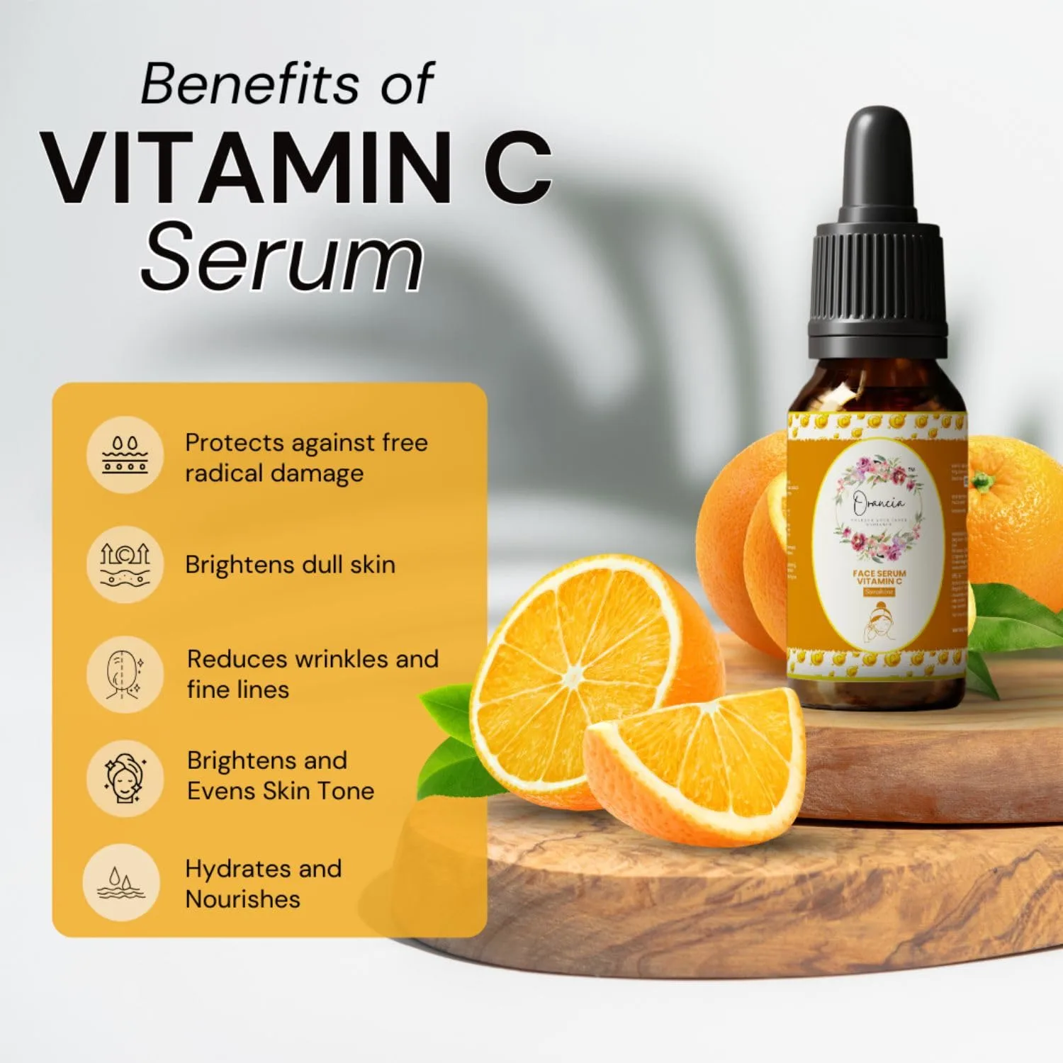 Orancia Vitamin C Face Serum, Anti-Dark Spots, Anti-Wrinkle, Skin Brightening, 30 ml (6) Orancia Vitamin C Face Serum, Anti-Dark Spots, Anti-Wrinkle, Skin Brightening, 30 ml (6)
